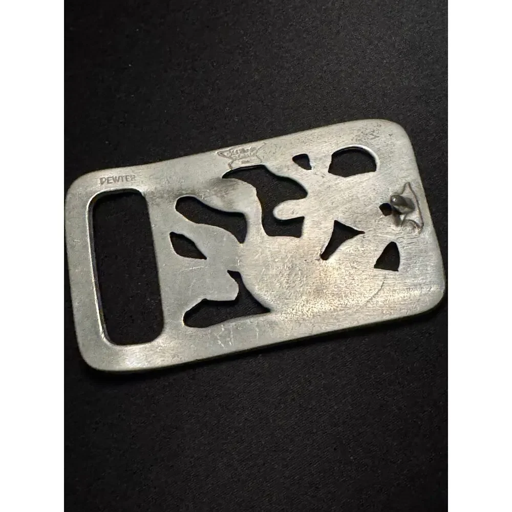 Vintage Pewter Bowling Belt Buckle